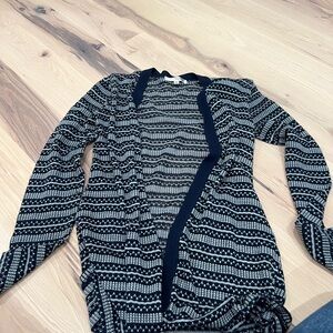 Say What? Black and White Patterned Cardigan